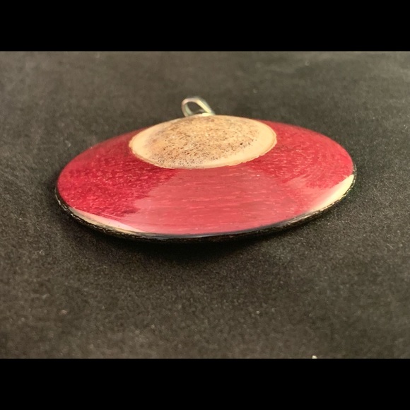 Hand turned NEW Custom Wood &Antler necklace set - Picture 3 of 8